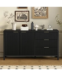 Minimalist Wave Sideboard - Entryway/Living Room Storage
