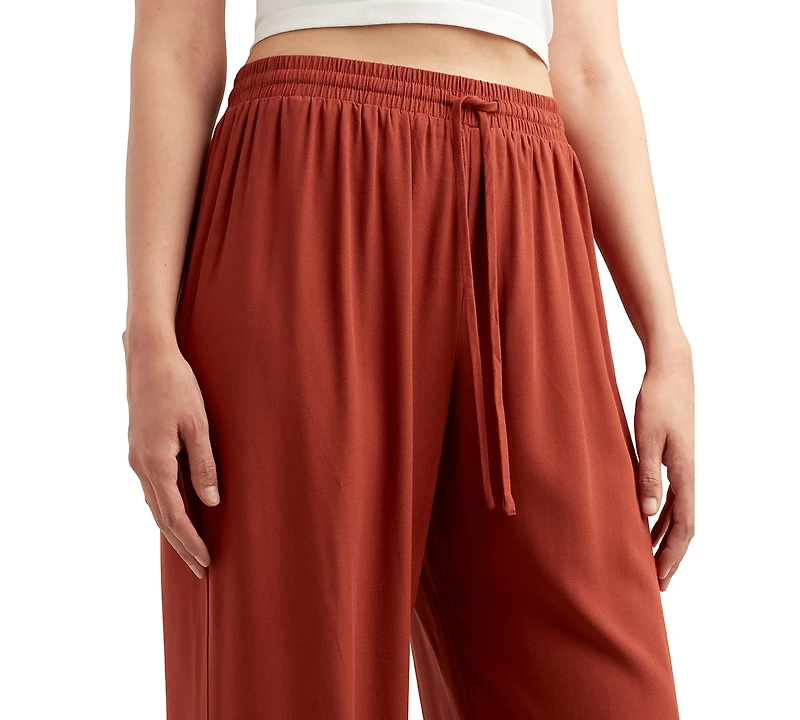 Bcx Juniors' Drawstring-Waist Wide-Leg Pants