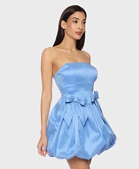 Juniors' Taffeta Fit & Flare Dress