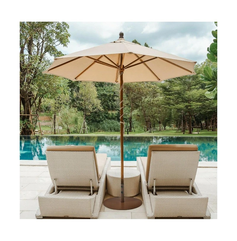 29.5 Inch Outdoor Steel Umbrella Base Stand for Backyard and Poolside