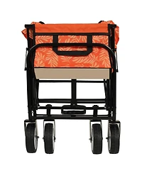 Collapsible Wagon Cart - 225lb Capacity, Orange Leaf