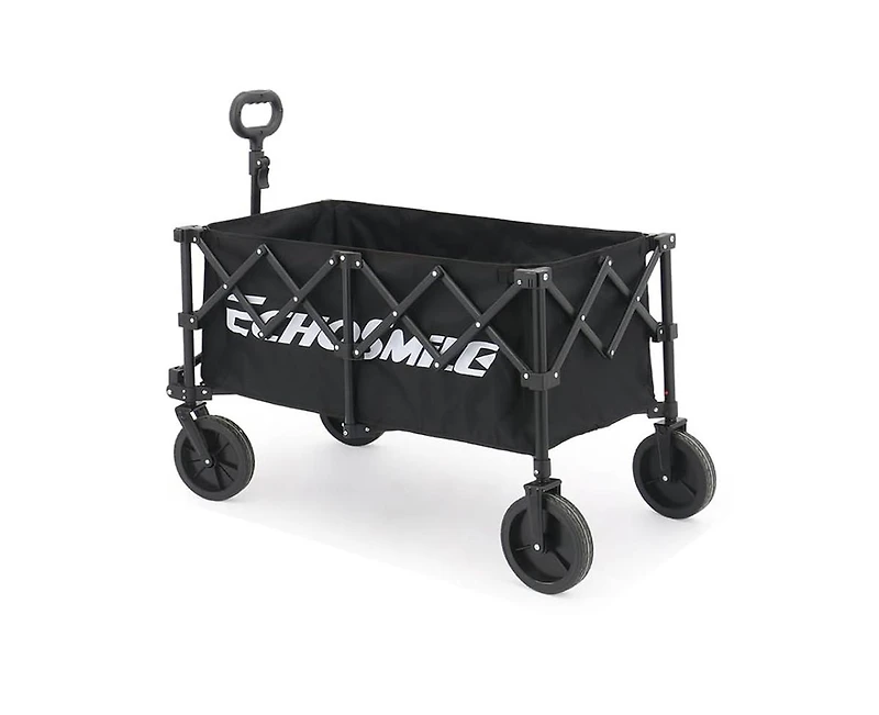 EchoSmile Collapsible Foldable Wagon with 300lbs Weight Cart Heavy Duty Folding Beach Wheels and Adjustable Handle for Camping Garden