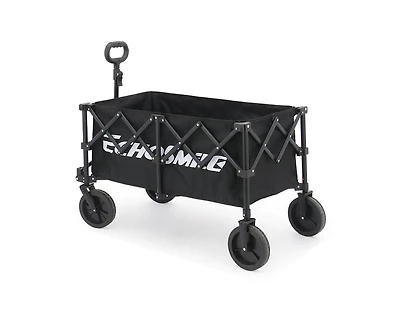 EchoSmile Collapsible Foldable Wagon with 300lbs Weight Cart Heavy Duty Folding Beach Wheels and Adjustable Handle for Camping Garden