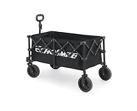 EchoSmile Collapsible Foldable Wagon with 300lbs Weight Cart Heavy Duty Folding Beach Wheels and Adjustable Handle for Camping Garden