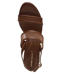 Anne Klein Women's Rhonda Mesh Band Block Heel Dress Sandals