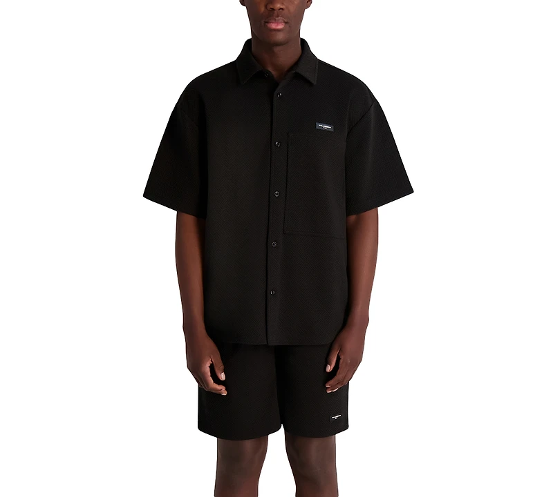 Karl Lagerfeld Paris Men's Criss-Cross Logo Shirt