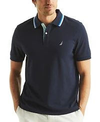 Nautica Men's Textured Tipped Collar Polo Shirt