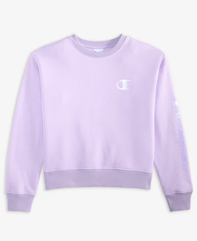 Champion Big Girls Pullover Crewneck Sweatshirt