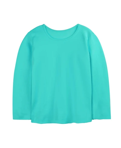 Mightly Kids Fair Trade Organic Cotton Long Sleeve Ribbed Scoop Neck Tee