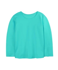 Mightly Kids Fair Trade Organic Cotton Long Sleeve Ribbed Scoop Neck Tee