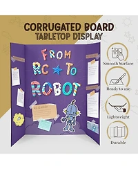 Trifold Poster Board 36" x 48" White Presentation Board - Self-Adhesive Science Subtitles Included