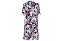 Olsen Women's Leaf Print Shirt Dress
