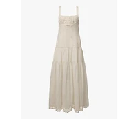 WeWoreWhat Women's Ruched Cup Peplum Midi Dress