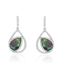 Suzy Levian Sterling Silver Cubic Zirconia Dangle Earrings
