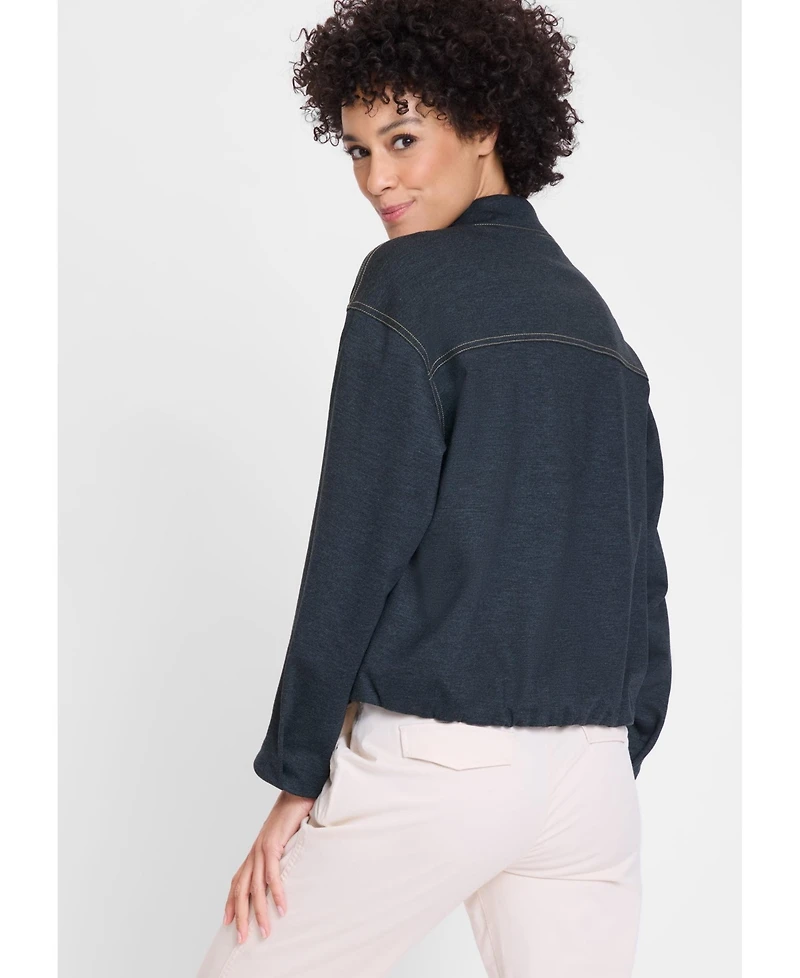 Olsen Women's Denim Jersey Bomber Jacket