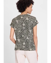 Olsen Women's Tropic Mix Print Tee