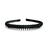 Thin Solid Headband - Black