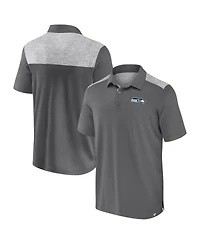 Fanatics Men's Heather Gray Seattle Seahawks Long Shot Polo Shirt