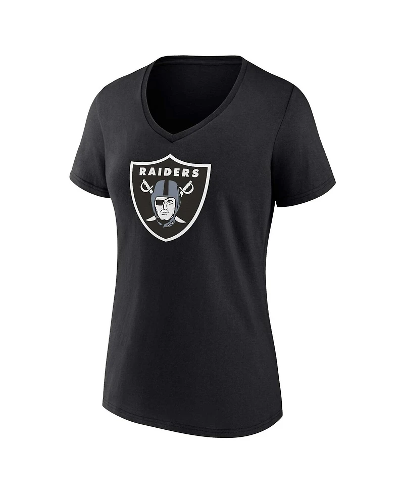 Fanatics Women's Black Las Vegas Raiders Plus Mother's Day 1 Mom V-Neck T-Shirt