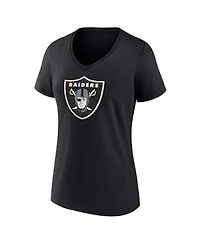 Fanatics Women's Black Las Vegas Raiders Plus Mother's Day 1 Mom V-Neck T-Shirt