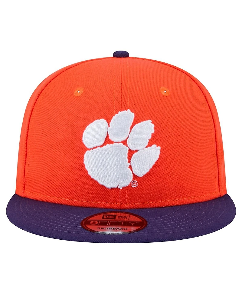 New Era Men's Orange Clemson Tigers Two-Tone 9FIFTY Snapback Hat