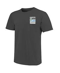 Image One Men's Graphite Purdue Boilermakers Comfort Colors Minimal Vista Distressed Graphics T-Shirt