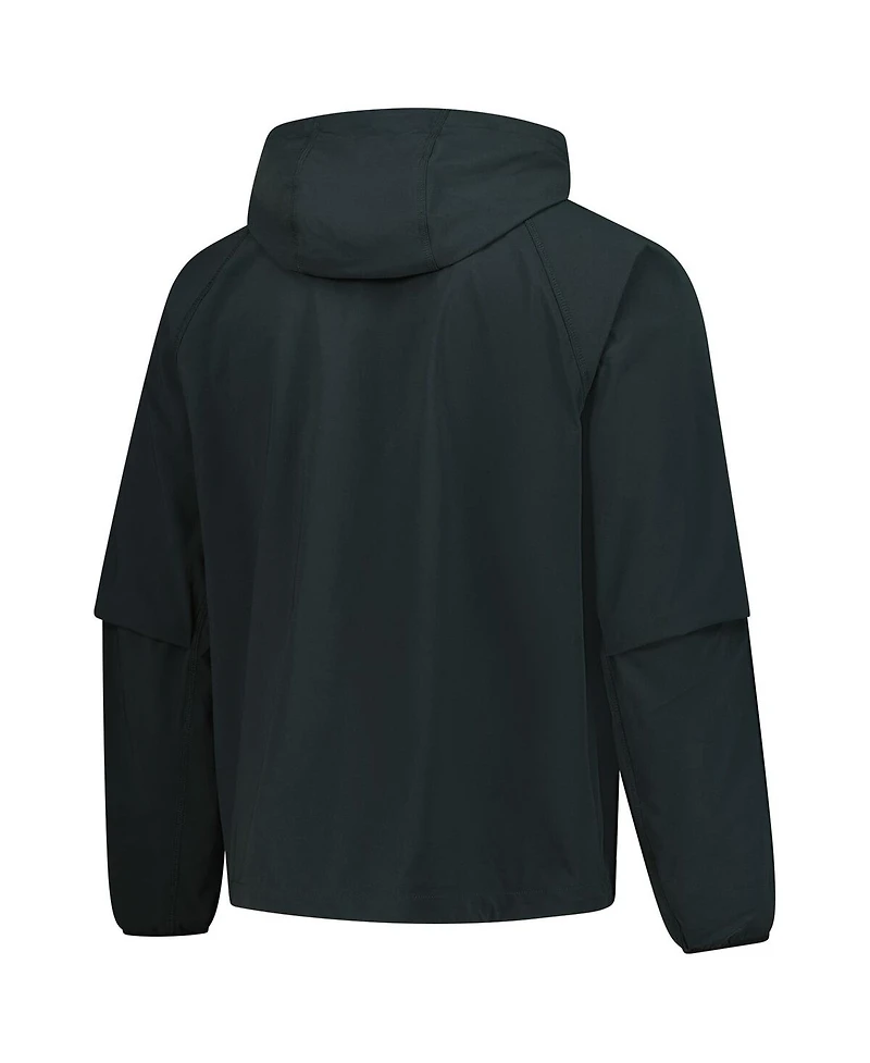 Nike Men's Dark Green Chelsea Tech Fleece Raglan Full-Zip Hoodie