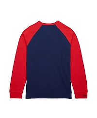 Mitchell & Ness Men's Navy/Red Washington Capitals Legendary Slub Raglan Long Sleeve T-Shirt
