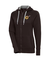 Antigua Women's Brown San Diego Padres Cooperstown Victory Full-Zip Hoodie