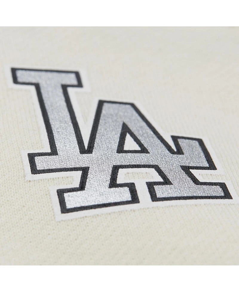Mitchell & Ness Women's Gray/Black Los Angeles Dodgers Cooperstown Collection Blocked Fleece Pullover Sweatshirt