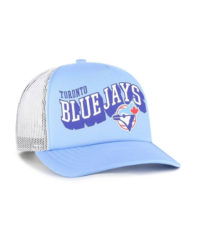 '47 Brand Men's Light Blue Toronto Blue Jays Meander Foam Trucker Snapback Hat