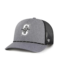 '47 Brand Men's Charcoal Seattle Mariners Carbon Rope Trucker Adjustable Hat