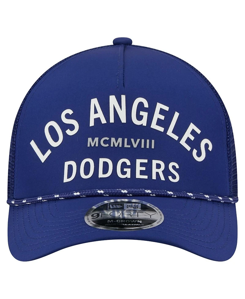 New Era Men's Royal Los Angeles Dodgers Minimalist 9FORTY A-Frame Adjustable Hat