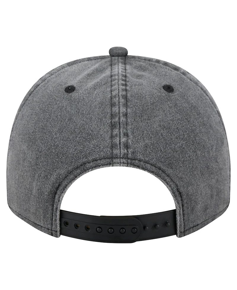 New Era Men's Charcoal Carolina Hurricanes Throwback Washed A-Frame Pre-Curved 9FIFTY Snapback Hat