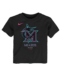 Nike Toddler Black Miami Marlins 2025 City Connect Logo T-Shirt