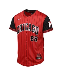 Outerstuff Big Boys and Girls Luis Robert Jr. Red/Black Chicago White Sox 2025 City Connect Limited Player Jersey