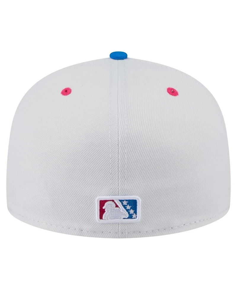 New Era Men's White/Blue Midland Rockhounds Copa de la Diversion 59FIFTY Fitted Hat