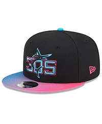 New Era Men's Black/Pink Miami Marlins 2025 City Connect 9FIFTY Snapback Hat