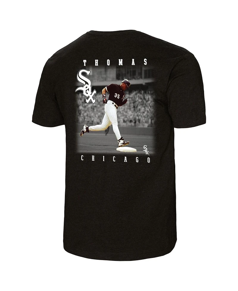 Mitchell & Ness Men's Frank Thomas Black Chicago White Sox Legends Collection Vintage Logo T-Shirt