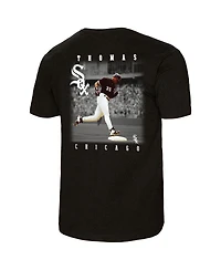 Mitchell & Ness Men's Frank Thomas Black Chicago White Sox Legends Collection Vintage Logo T-Shirt