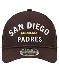 New Era Men's Dark Brown San Diego Padres Minimalist 9FORTY A-Frame Adjustable Hat