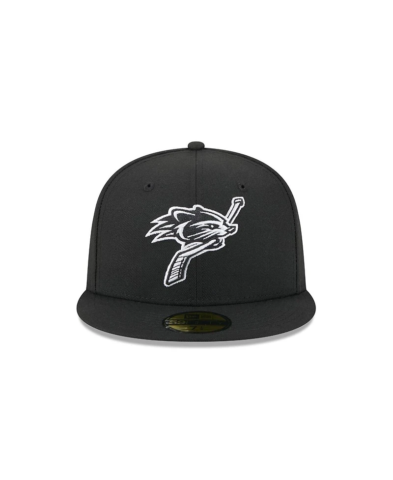 New Era Men's Black New Hampshire Fisher Cats Theme Nights 59FIFTY Fitted Hat