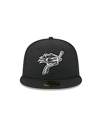 New Era Men's Black New Hampshire Fisher Cats Theme Nights 59FIFTY Fitted Hat
