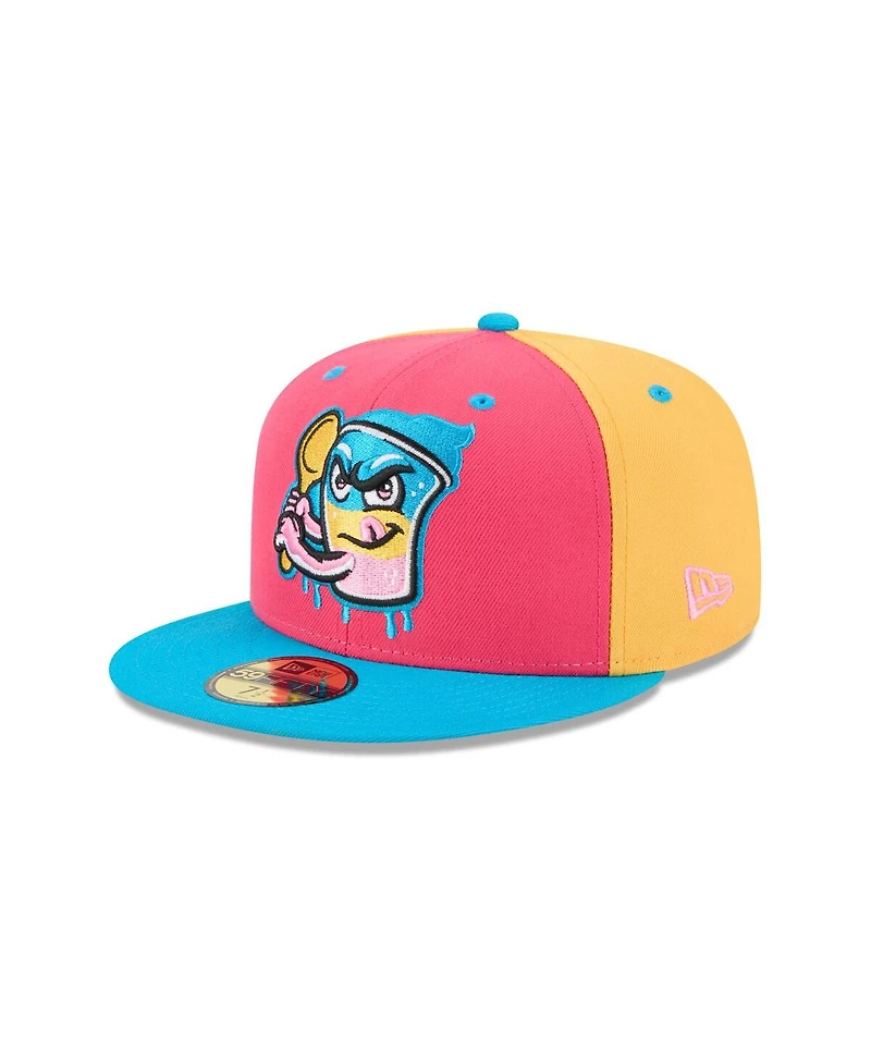 New Era Men's Pink Jacksonville Jumbo Shrimp Theme Nights 59FIFTY Fitted Hat
