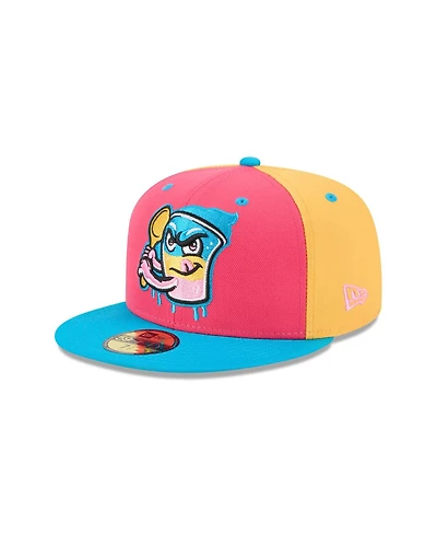 New Era Men's Pink Jacksonville Jumbo Shrimp Theme Nights 59FIFTY Fitted Hat