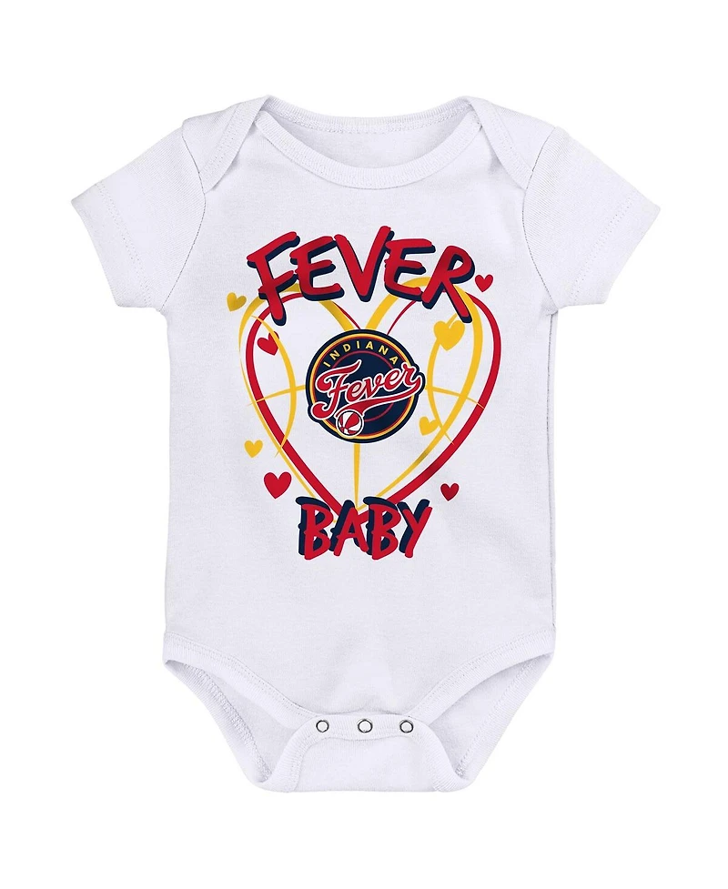 Outerstuff Baby Boys and Girls 3-Piece Indiana Fever Slide Home Creeper Set