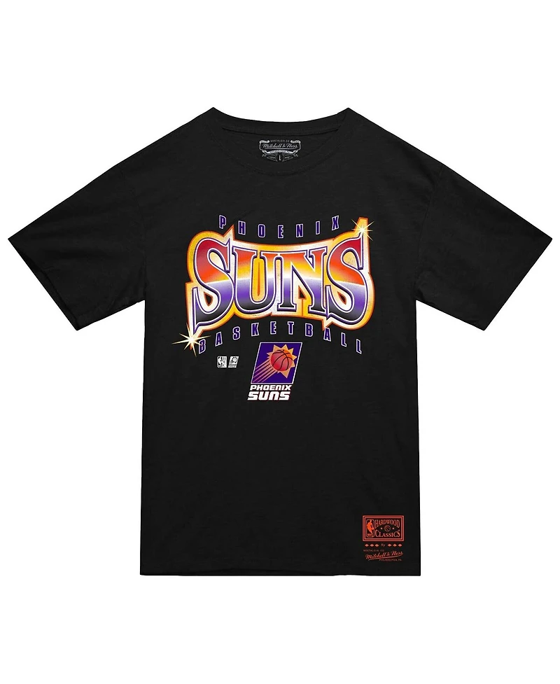 Mitchell & Ness Men's Black Phoenix Suns Worldwide Collection Glow Up T-Shirt