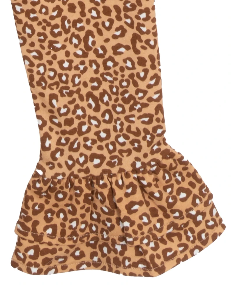 Rare Editions Baby Girls 2-Piece Fall Treat Top and Cheetah Leggings Set