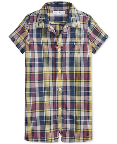 Polo Ralph Lauren Baby Boys Plaid Madras Shortalls