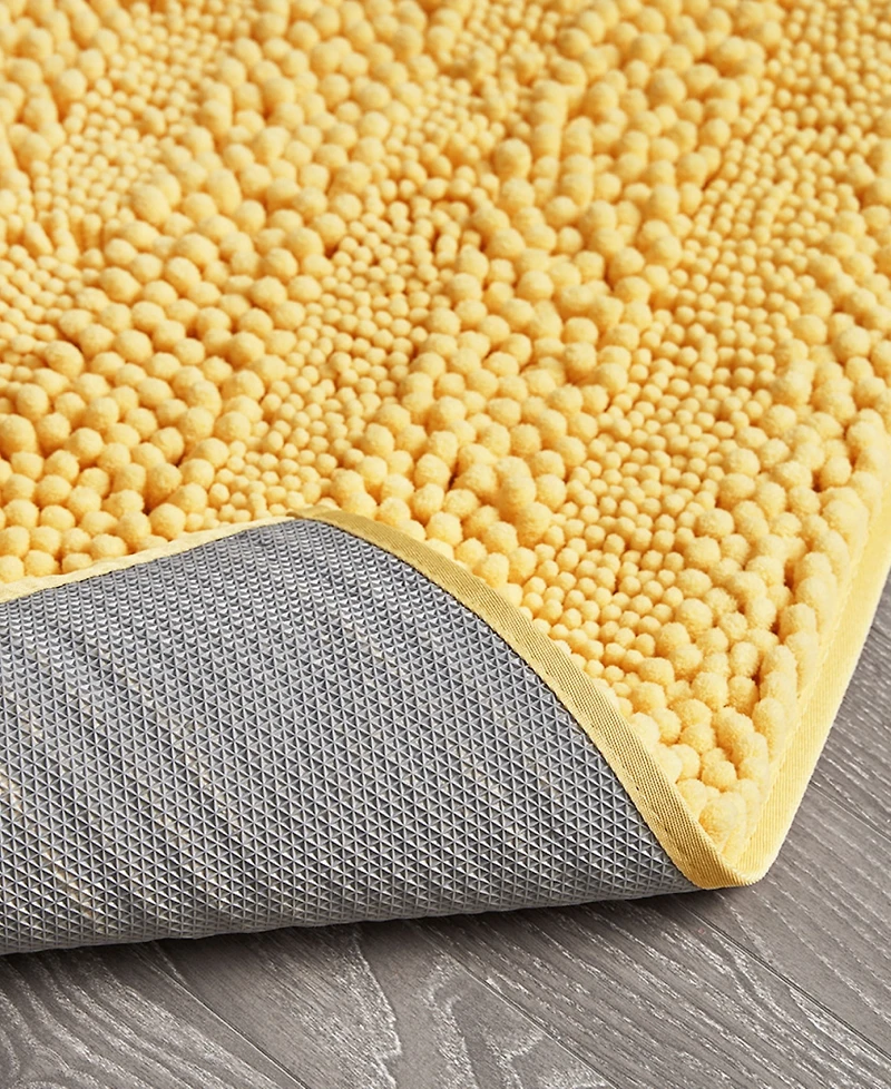 Laura Ashley Astor Chenille Bath Mat, 24" x 60"